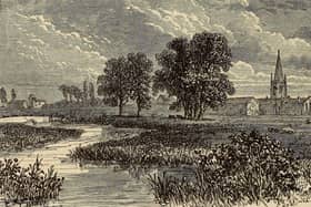 An engraving of Scrooby as it was in William Brewster's day