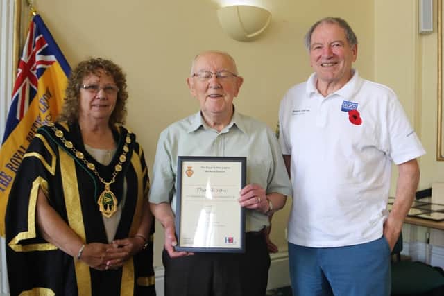 Jim Ruggles received an award from Bassetlaw Council last year for his voluntary work with the Legion.