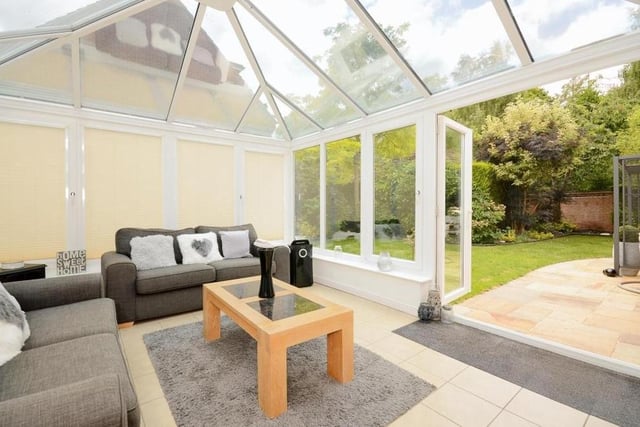 And here is that conservatory. Large, bright and more comfortable than most. It is a perfect space for entertaining family and friends, especially as it also opens on to the garden at the back of the property.