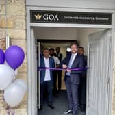 Alexander Stafford MP opens the new Goa restaurant in Thurcroft.