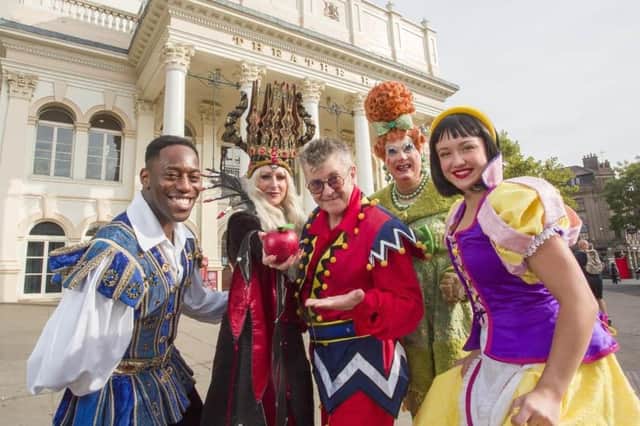 The cast of Snow White and the Seven Dwarves which is on at Nottingham's Theatre Royal