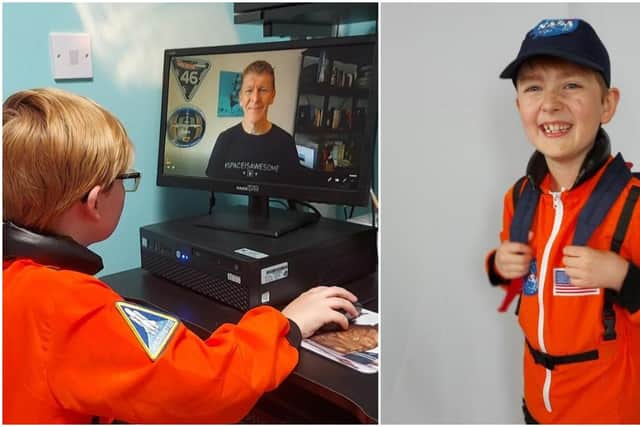 Timothy Dickson's fundraising mission received a seal of approval from astronaut Tim Peake in the form of a personalised video message.