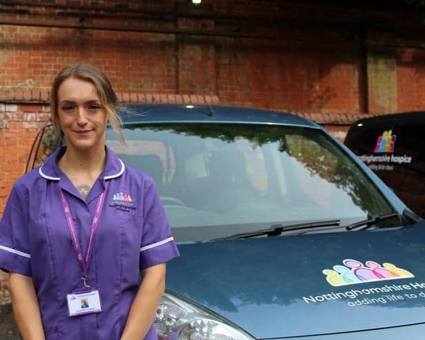 Nurse Louisa Shaw-Yeoman says she is proud to work for Nottinghamshire Hospice. Photo: Submitted