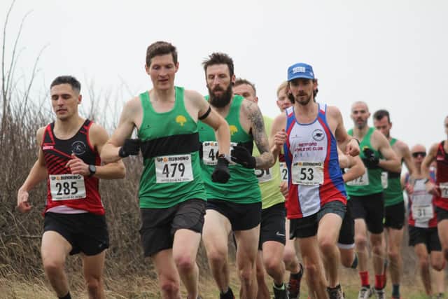 Worksop Harriers Tom Shaw and Nick Moore lead the field at Clowne