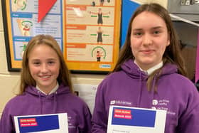 Outwood Academy Valley students Emily Cartwight, year 10, and Issy Saul, year 11.
