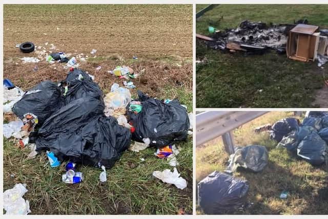 Some of the fly-tipping sites cleared up by Bassetlaw Council