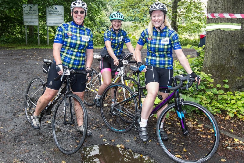 Marion Murdoch, Jodie Hutton and Sarah Murdoch taking part in Doddie'5 Ride 2021 (Pic: Bill McBurnie)