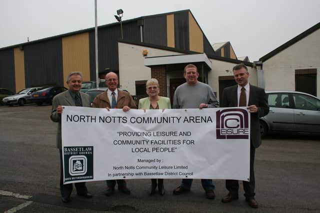 Trustees celebrating the hand over of the Arena in 2006 with David Payne, David Willey, Sheila Turner, Andy Turner and Nigel Turner from left.
