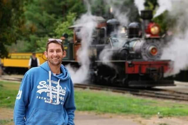 Matt Hastilow - with a beloved steam train in the background
