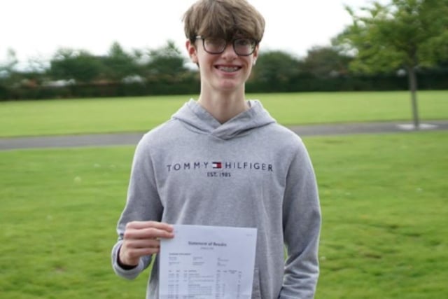 Elizabethan Academy pupil Joel was delighted with his results. He is going on to study A Level maths, physics and enterprise and has his eye on doing engineering at university.