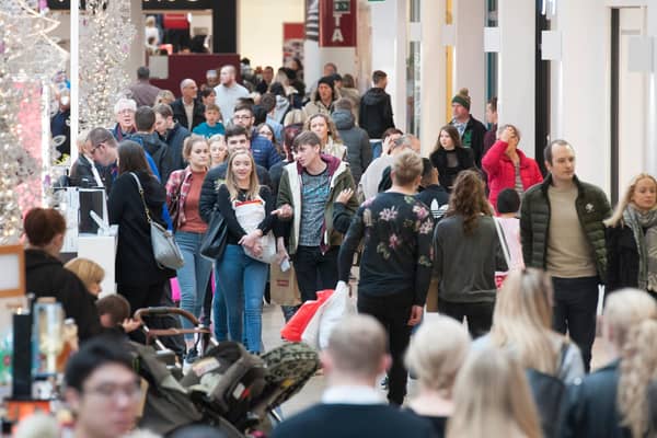Shoppers brave the Boxing Day sales i the Malls of the Meadowhall shopping centre in Sheffield