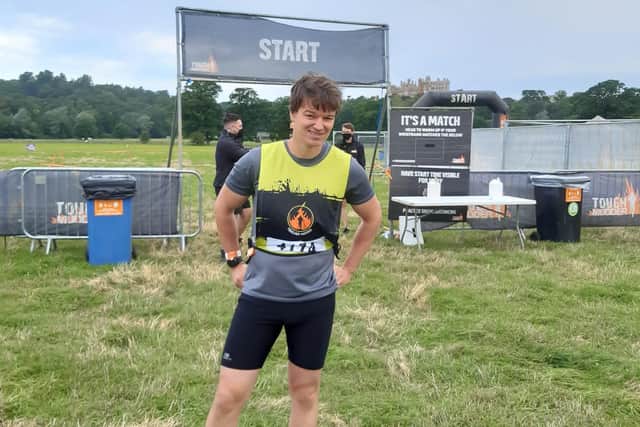 Andrew Cooke at the start of Tough Mudder 2021 earlier this year.
