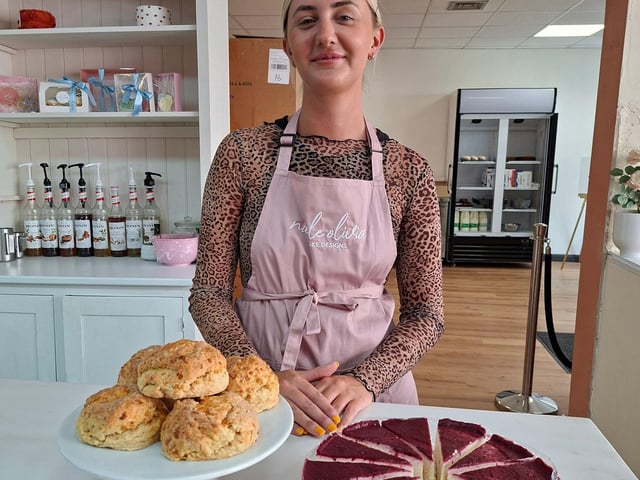 Cheese scones and cheesecake at Nicole Olivia Cake Designs at the Big Cheese September 2025