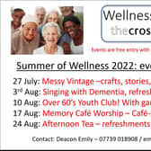 Programme of events at the Crossing Church and Centre, Worksop