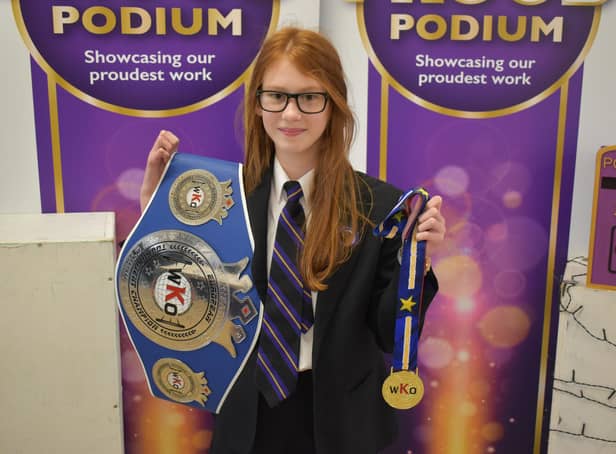 Paige Everett, student at Outwood Academy Valley, won a gold medal after competing in the Rookies category at the WKO European Championships 2022.