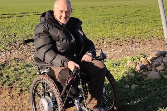 Gordon Swift from South Anston was given just a six per cent chance of survival in a motorbike crash- but pulled through, and is now rebuilding his life.