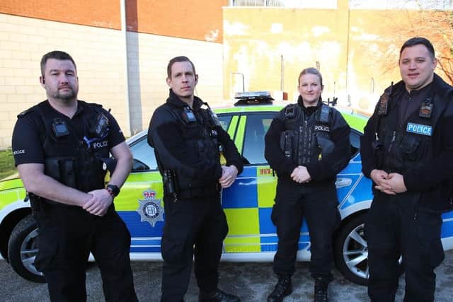 Members of Nottinghamshire Police's dedicated knife crime team.