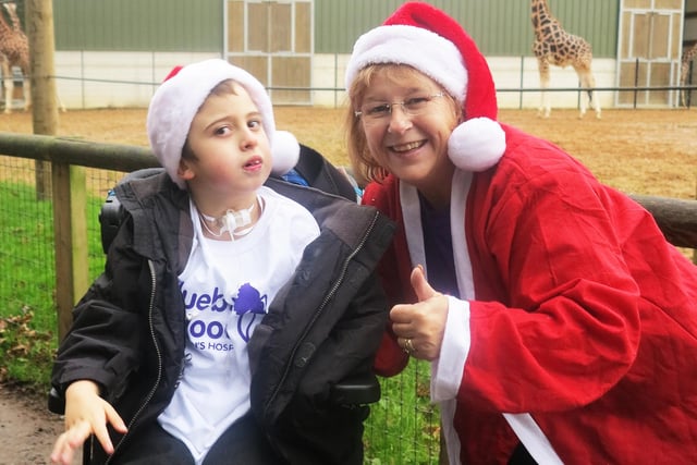 Grandmother Jill Lee signed up for the Santa Safari in 2014 to support Bluebell Wood Children's Hospice where her grandson Jack is cared for