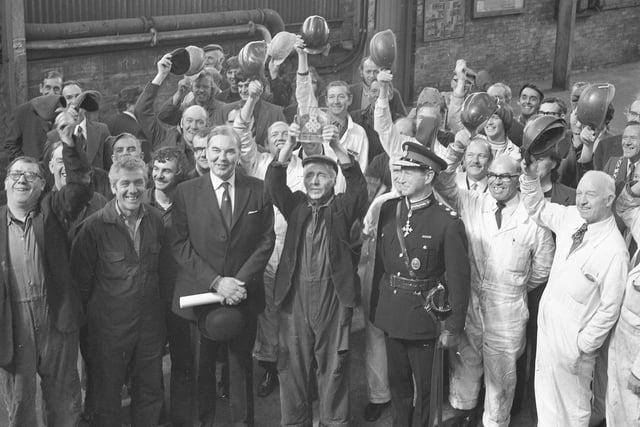 Austin and Pickersgill workers were celebrating a Queens Award to Industry in 1974. Are you one of the workers pictured?