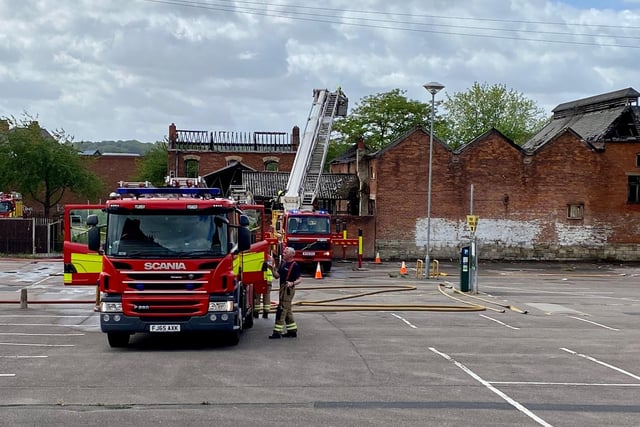 Six fire engines were dispatched to the scene this morning.