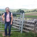 Nottinghamshire NFU representative Jane Bassett on farmland.