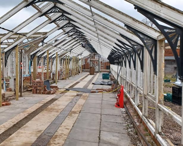 Notcutts Dukeries Garden Centre is conducting the restoration of Edwardian Messenger Glasshouses at the Welbeck Estate (Copyright: Purcell)