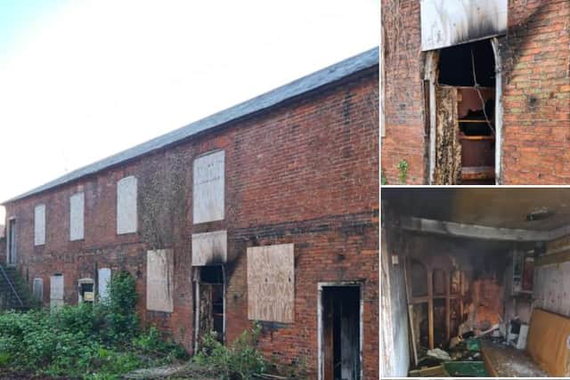 The aftermath of the fire on Rectory Road, in Retford