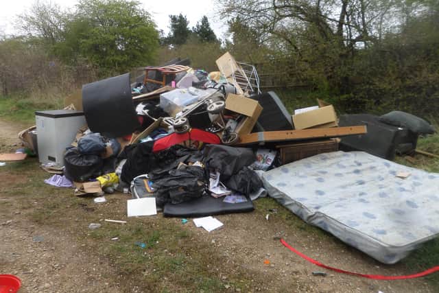 A significant amount of waste was fly-tipped in a lane at the back of Rufford Street, Manton, in spring last year.