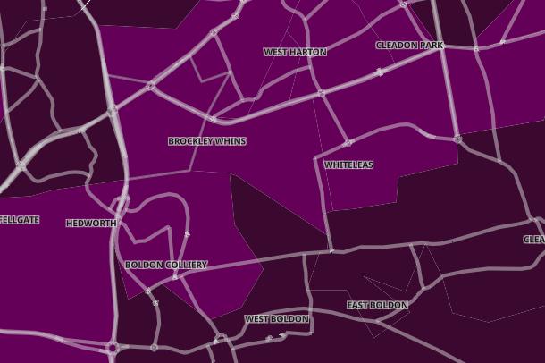 In the seven days up to December 23, Brockley Whins recorded a case rate of 706.3 per 100,000 people. A total of 38 cases were recorded - a rise of 81% than the previous week.