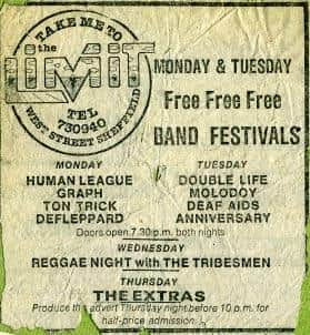 The one and only time Def Leppard supported the Human League was at the Limit