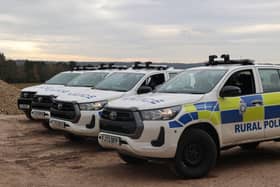 The new 4x4s are based across the county in Bassetlaw, Newark, Sherwood, and Rushcliffe, and help bolster our fleet of quad bikes, off-road bikes, and an older Hilux that are out in our rural areas helping our officers fight crime. Photo issued by Nottinghamshire Police.