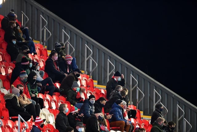 The record attendance is 20,984, who watched Exeter lose 4–2 to Sunderland in an FA Cup Sixth Round Replay in 1931.