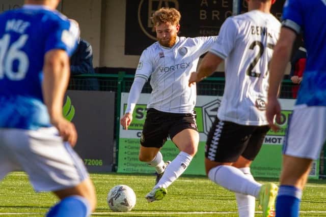 Worksop Town eased to victory agaist Emley. Pic: Zac Constantine.