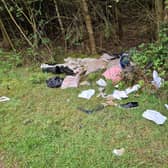 Some of the fly-tipped waste discovered in Clumber Park.
