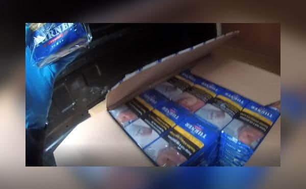 A huge haul of illegal tobacco was seized from a van stopped at Blyth services on the A1.