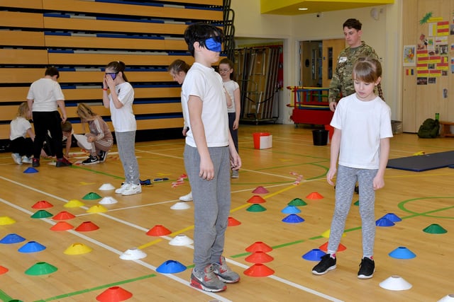 Serving Army personnel visited Sparken Hill Academy for team building exercises with years 5 and 6 pupils