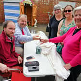 Carlton House Antique centre opens in Worksop. seen James Lewis and Edward Otter from Bamfords with Katrina Black, Angela Canning-Jones and Eileen Canning.