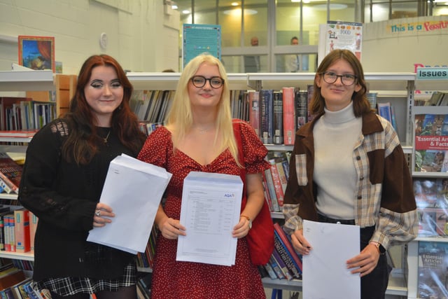 Abigail Price, Alisha Jackson and Amy Styles have secured brilliant results - with a total of 13 9s between them, nine 8s and three 7s.