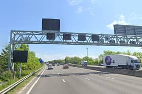 M1 gantries in Sheffield say the 60mph limit is 'for air quality'