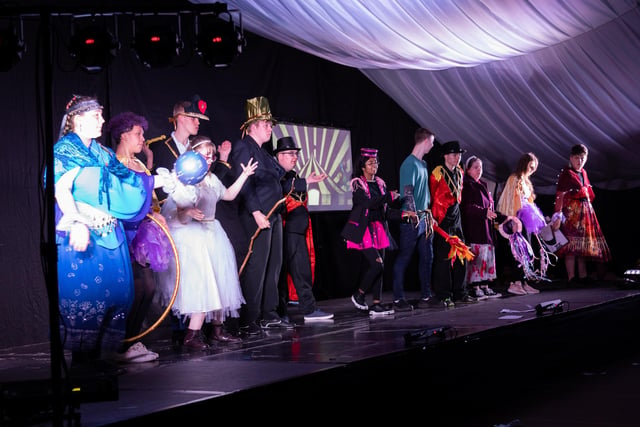Students from North Notts College FLEX department took to the stage to showcase an array of stunning designed costumes - inspired by musical drama The Greatest Showman.