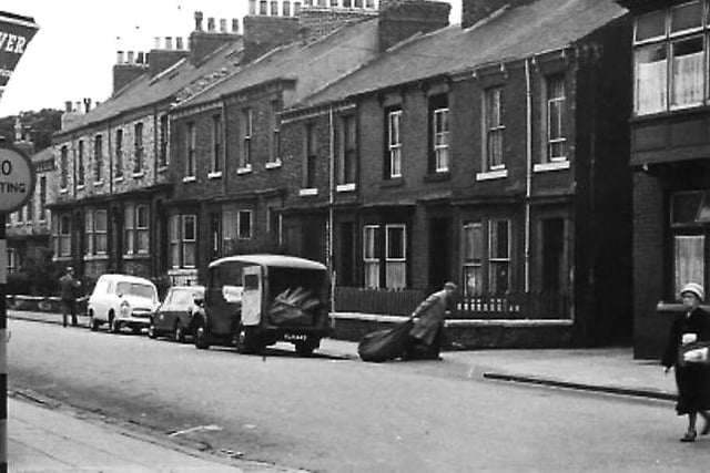 A view from Stockton Street looking at the south side of Ward Street. Photo: Hartlepool Library Service.