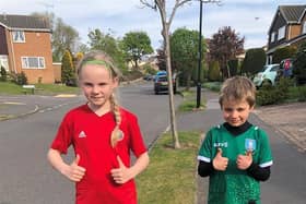 Ridgeway brother and sister Luca and Sophia Mizler have raised £2,420 for Bluebell Wood Children’s Hospice by running a marathon in just eight days.