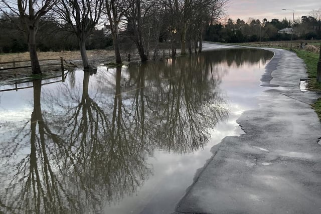 Whitehouses Road and Goosemoor Lane are still flooded and remain closed as of Thursday, January 4.