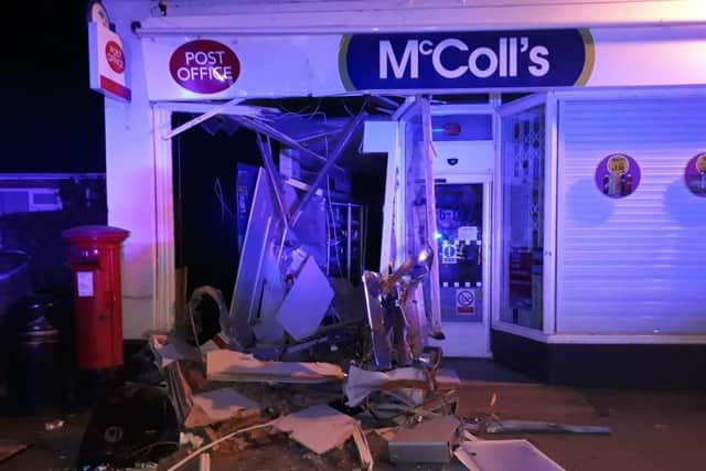 The aftermath of the cash machine theft