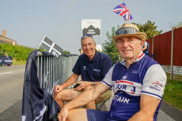 Stage 4 Tour of Britain. Sherwood Forest - Newark on Trent. Worksop. Nigel Junks and Lawrence Keen.