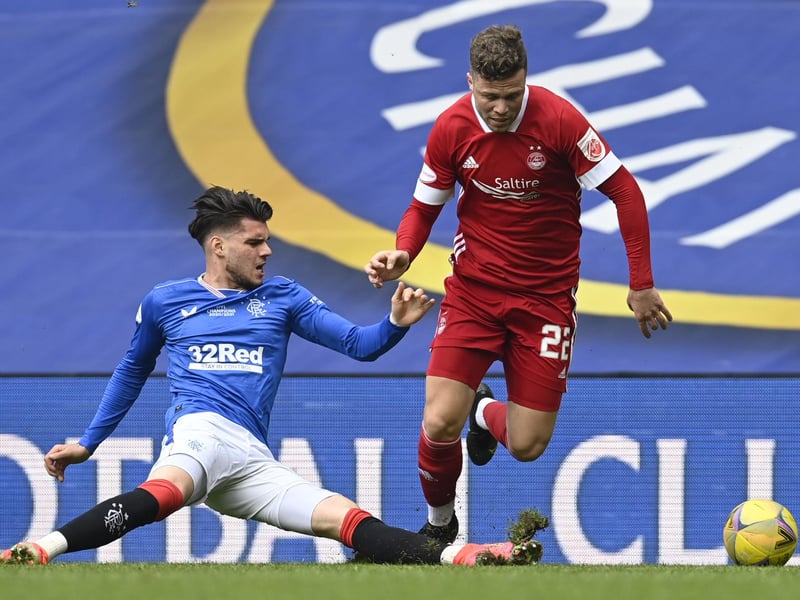 Another who mucked in with the dirty work - Hagi drifted central to create behind Morelos and Roofe and typically played a key role in a goal - prodding the assist to Roofe for Rangers' third.