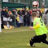 Winger Luke Hall set up Worksop Town’s first goal on Saturday. Pic by Lewis Pickersgill.