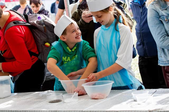 A children's cookery workshop at a previous festival.