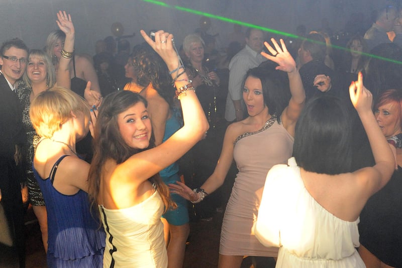The dance floor is packed at North Notts Arena at a New Years Eve party.