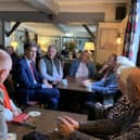 MP Ed Miliband and Councillor Jo White spoke with residents at the Angel Inn in Misson.